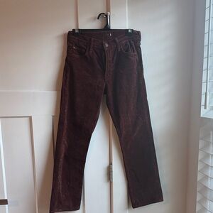 MOTHER Women's Dark Brown Straight Leg Pants
